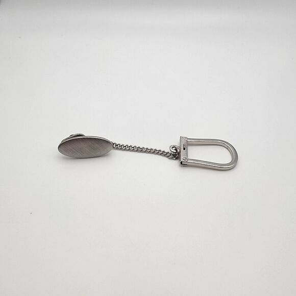 Swank Silver Tone Tie Clip - Picture 1 of 4